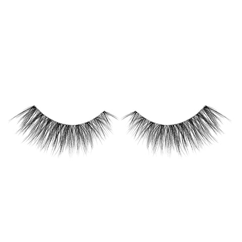 Lithe Lashes Bold Collection lash style named B4 Wispy and Bold, a product image displaying the lash pair on its own, floating on a white background and zoomed in, highlighting how beautiful and natural looking the false eyelashes look.