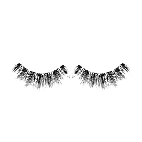 Lithe Lashes Bold Collection lash style named B6 Prim and Pleated, a product image displaying the lash pair on its own, floating on a white background and zoomed in, highlighting how beautiful and natural looking the false eyelashes look.