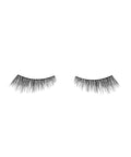Lithe Lashes Mini Lashes lash style named M2 - Mini Winged, a product image displaying the lash pair on its own, floating on a white background and zoomed in, highlighting how beautiful and natural looking the false eyelashes look.